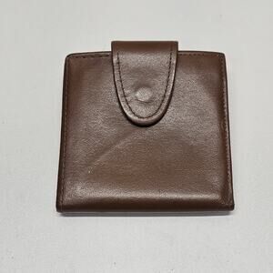 Vintage MCM Amity Cowhide Brown Flip Kiss Lock Wallet